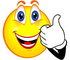 Cartoon emoticon giving thumbs-up